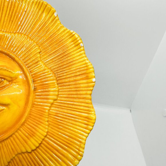 Vintage Dept 56 Ceramic Sun Plate Celestial Boho Hippie Nature Witchy - Picture 4 of 6